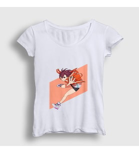 Presmono Kadın Beyaz Momo Ayase V2 Anime Dandadan T-Shirt 512292tt