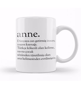 Anne Kelime Kupa Bardak Porselen