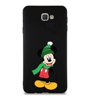 Samsung Galaxy J7 Prime 2 Soft Premier Kapak Mickey Mouse-G Tasarımlı Silikon Kılıf - Siyah (Şeffaf)