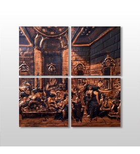 Bakır Tablo Kanvas Tablo 60x60cm (Karışık)