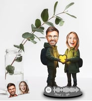 Kişiye Özel Spotify Sevgili Tasarımlı Ahşap Biblo Model-44