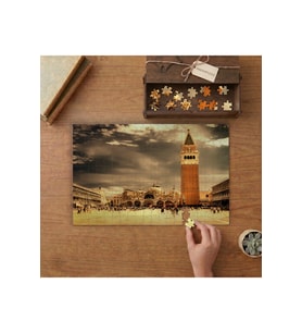 San Marco Bazilikası İtalya Manzara Tasarımı 240 parça Ahşap Puzzle Ahşap Kutuda MP01137