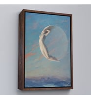 Çerçeveli Fransız Ressam Albert Aublet’in “Selene” Adlı Tablosu (Siyah)