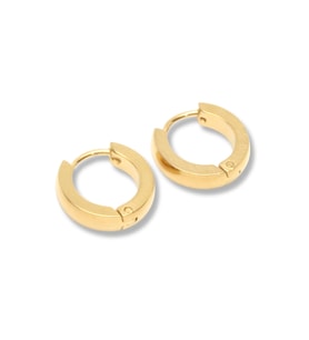 Ocean Pole Gold Düz 3 mm Çelik Erkek Küpe