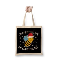 Oh Christmas Bee Oh Christmas Bee Beyaz Bez Çanta Uzun Saplı Alışveriş Çantası Plaj Çantası