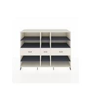 Kronos Dolap 9 Raflı 3 Çekmeceli  220x59x163 Aytaşı-Antrasit/Aytaşı
