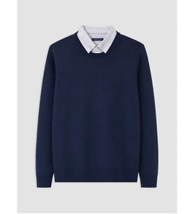 LCWAIKIKI Classic İndigo Polo Yaka Erkek Kazak