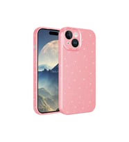 Apple iPhone 15 Uyumlu Kılıf Kamera Korumalı Simli Lüks Zore Koton Kapak (Pembe)