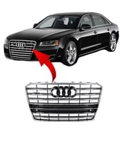 Audi A8 Sline 2014-2017 Ön Panjur Kromlu 4H0853651AB