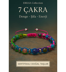 Sertifikalı 7 Çakra Doğal Taş Bileklik – Denge, Şifa ve Enerji Uyumu (Çok Renkli)