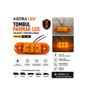 Tombul Parmak LED Sarı 12V-24V Yan İşaret Pozisyon Lambası