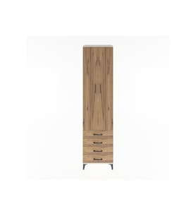 Hyperion Dolap 5 Raflı 4 Çekmeceli 2 Kapaklı 60x44x243 Aytaşı-Çam