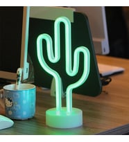 Kaktüs Tasarımlı Neon Led  Işıklı Lamba 22,5 x 13,5cm
