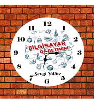 Bilgisayar Öğretmeni Saat Kişiye Özel
