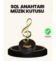 Dönen Sol Anahtarı Figürlü Müzik Kutusu Şık Hediyelik Dekor