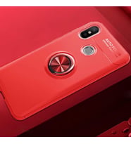Xiaomi Mi 8 SE Kılıf Yüzüklü Magnetli Ravel Case (Kırmızı)