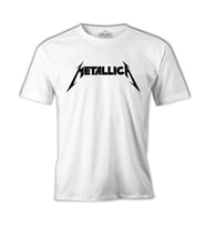 Metallica Logo II Beyaz Erkek Tshirt