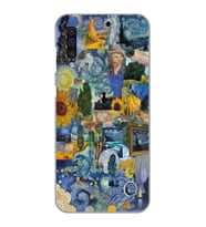 Samsung Galaxy A70 Uyumlu Vincent Van Gogh Sanatsal Tasarımlı Şeffaf Telefon Kılıfı