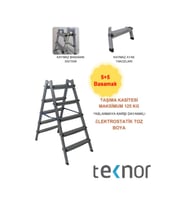 Çift Taraflı Dayanıklı 5+5 Metal Basamaklı Merdiven