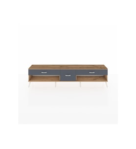 Arges TV Ünitesi 3 Çekmeceli  220x30x51 Çam-Çam/Antrasit