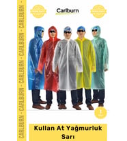 Özel Üretim Su Geçirmez Polietilen Pratik Kapüşonlu Standart Beden Hafif Kullan At Yağmurluk Mavi