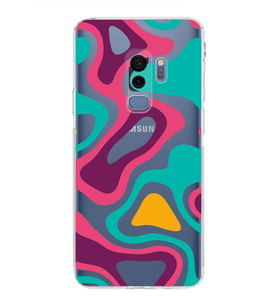 Samsung Galaxy S9 Plus  Kamera Korumalı Kapak Renkli Desen Tasarımlı  Şeffaf Kılıf