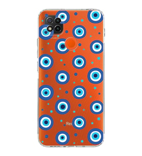 PrintiFy Xiaomi Redmi 10 2022 ile Uyumlu Nazar Boncuğu 1  Kamera Korumalı Şeffaf Silikon Kılıf