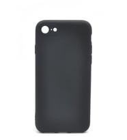 iPhone 7 / 8 Uyumlu Düz Renk Esnek Yumuşak Silikon Kılıf  Rubber Siyah