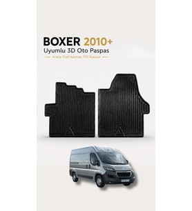 BOXER 2010+ 3D Oto Paspas Araca Özel Kaymaz Tpe Kauçuk Paspas