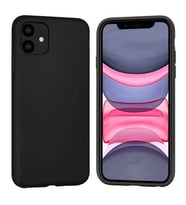 Apple iPhone 11 İçi Kadife Silikon Kılıf Siyah