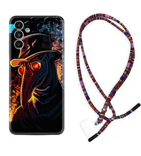 Samsung A23 A31 A32 A50 A51 A52 A53 A70 Kılıf Boyun Asklı Rasta Silikon Karga 1616
