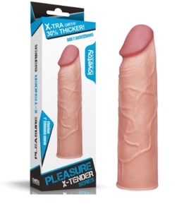 Pleasure Extender 3 CM Dolgulu Realistik Penis Kılıfı Prezervatif