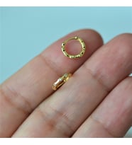 Heppii Gold Cerrahi Çelik İnce Halka Tragus Piercing Helix Lob Kıkırdak (Çok Renkli)