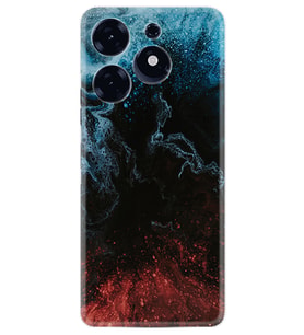 Tecno Spark 10 Pro Kılıf Resimli Desenli Baskılı Silikon Red Blue Black Abstact 1386