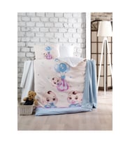 Taç By Kristal Taç Ranforce Bebek Nevresim Takımı Babies Mavi