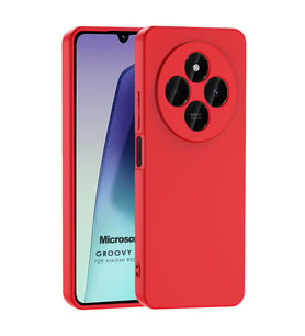 Microsonic Xiaomi Redmi 14C Kılıf Groovy Soft Kırmızı (Kırmızı)