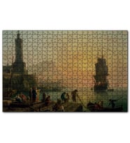 Cakapuzzle Akdeniz Limanında Huzur Yağlıboya  Puzzle Yapboz MDF (Ahşap) (120 Parça)