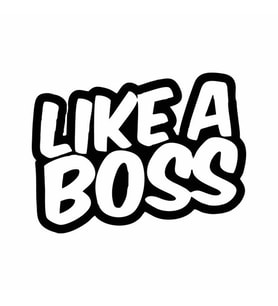 Like a Boss Araba Stickeri siyah 15x11 CM (Siyah)