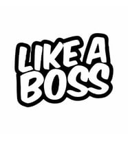 Like a Boss Araba Stickeri siyah 15x11 CM (Siyah)