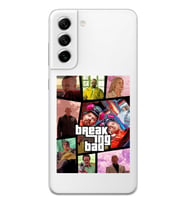 Samsung Galaxy S21 FE Uyumlu Breaking Bad Gta Tasarımlı Şeffaf Telefon Kılıfı