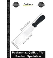 Özel Üretim Profesyonel Mutfak Ekipmanı Ergonomik Saplı Paslanmaz Çelik L Tipi Pastacı Spatulası