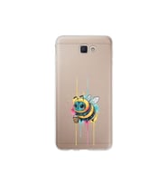 Samsung Galaxy J7 Prime ile uyumlu Splash arı tasarımlı şeffaf silikon kılıf