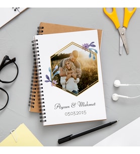 Fotoğraflı İsimli Defter Kişiye Özel