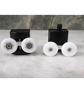 İNVENTA Siyah Duşakabin Cam Kabin Tekerleği Takım 24 mm
