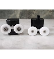 İNVENTA Siyah Duşakabin Cam Kabin Tekerleği Takım 24 mm