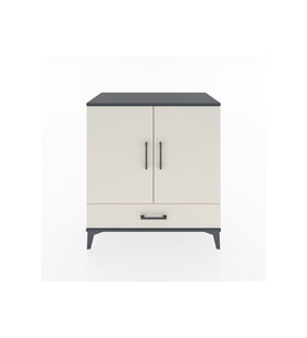 Hyperion Şifonyer 4 Raflı Tek Çekmeceli 2 Kapaklı 88x44x96 Antrasit-Aytaşı