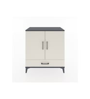 Hyperion Şifonyer 4 Raflı Tek Çekmeceli 2 Kapaklı 88x44x96 Antrasit-Aytaşı