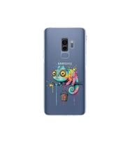 Samsung Galaxy S9 Plus ile Uyumlu Splash Bukalemun Tasarımlı Şeffaf Silikon Kılıf