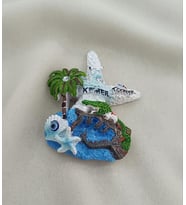 Magnet Palmiye Nazar Göz Boncuk Taşlı Mıknatıslı Buzdolabı Süsü