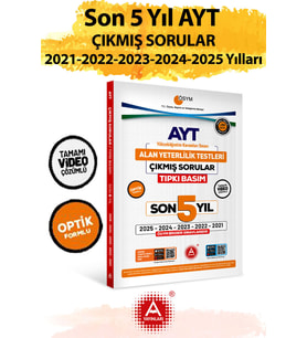 Son 5 yıl AYT Çıkmış Sorular-Tıpkı Basım-Bire Bir ÖSYM-Tamamı Video Çözümlü
